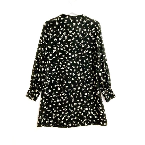Wildfox Adore Black and White Floral Print Long Sleeve Dress, Size S - Picture 5 of 13
